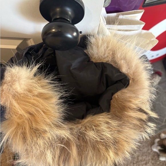 Canada Goose Men's Dark Gray Parka Jacket with Fur Hood - Picture 8 of 13